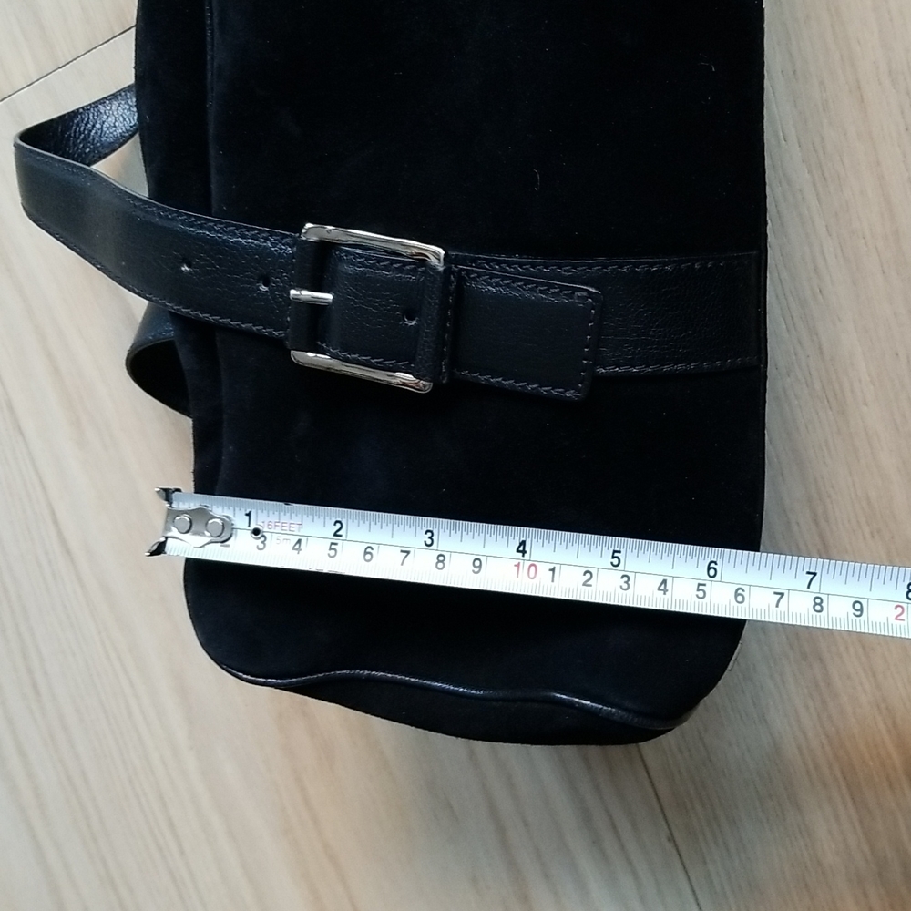 Suede Black Shoulder Bag - Picture 16 of 16
